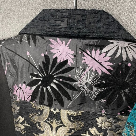 Anthropologie Dor Dor Couture Boho Coat Avant Garde Embroidered Brocade Velvet - Picture 7 of 13